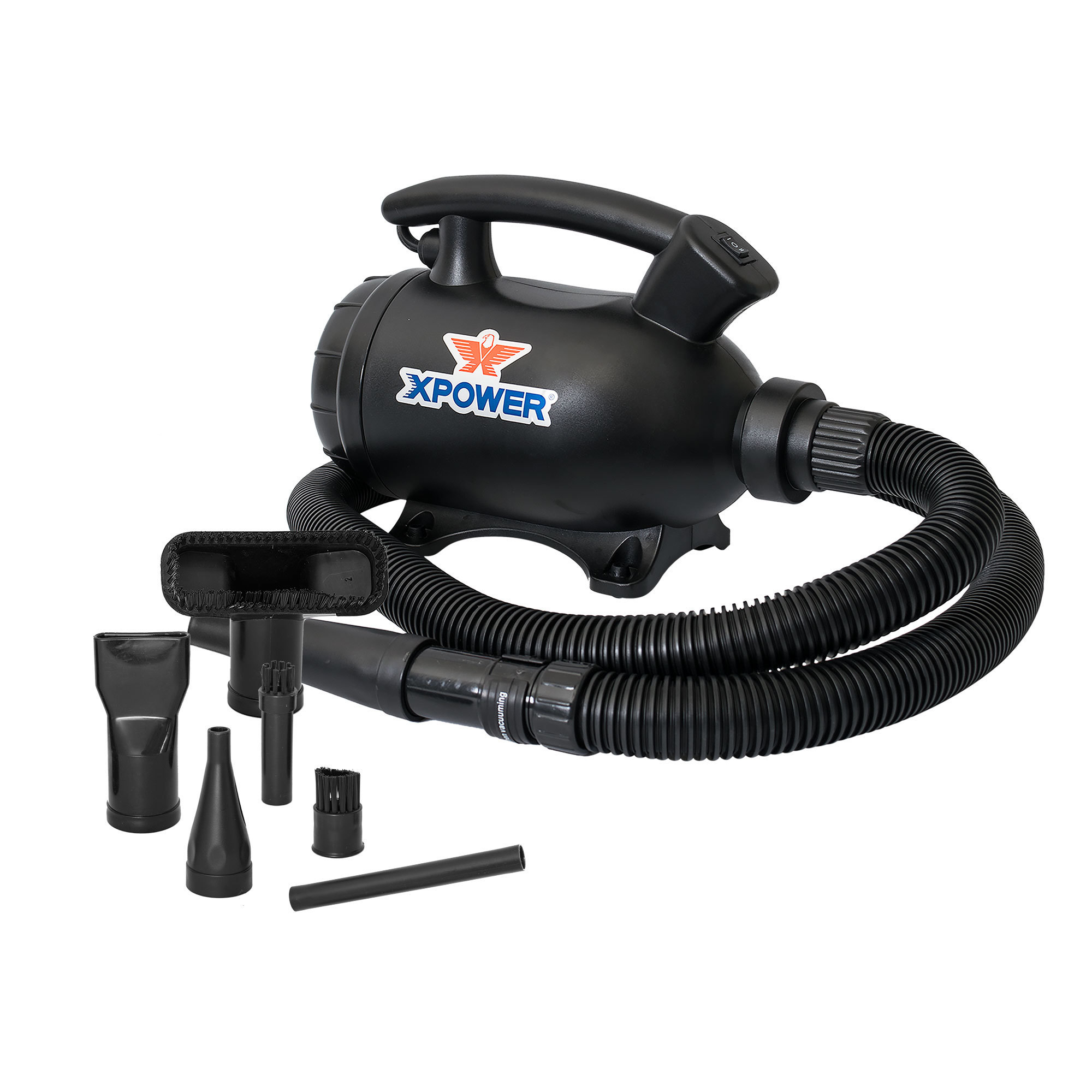 XPower Air Duster - 2 HP, 2 Speed Settings, 100 CFM, 4 Nozzle Attachments, Model# A-5
